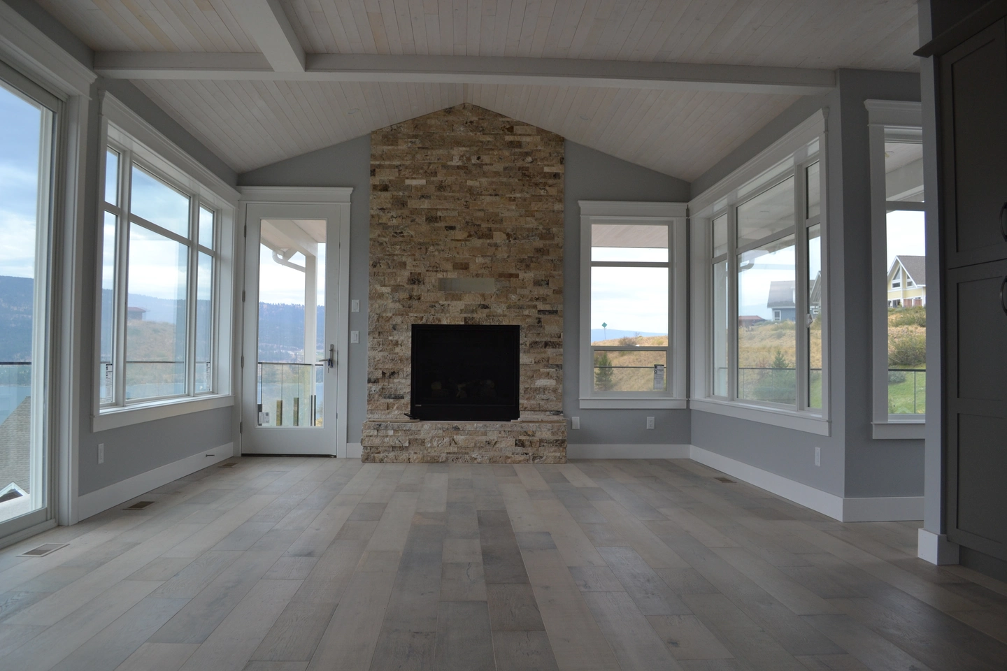 Living area of La Casa with view of Okanagan Lake